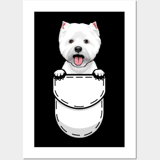 Funny Westie Pocket Dog Posters and Art